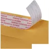 Sacs d'emballage en gros 100Pcs / Lots Enveloppes à bulles Enveloppes rembourrées Emballage Enveloppe postale Kraft 130X110Mm Drop Delivery Office S Dhica