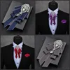 Yay bağları Erkekler resmi giymek uzun büyük elmas bow tie damat damat misafir kıyafetleri düğün kravat erkekler kadın bağları 230727