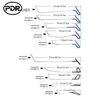 PDR Rods Hook Tool Tool för att ta bort bucklor Ta bort Fix Dents bilreparationssatsverktyg Dent Puller limflikar Sug Cups228T