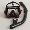 Dykmasker jsjm professionell snorkel dykmask snorklar glasögon glas dykning glasögon simning rör set snorkel mask vuxen unisex 230727