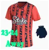 23 24 24 Koszulki piłkarskie Everton James Sigurdsson Allan Doucoure Keane Football Shirt 2023 2024andre Gomes Richarlison Zestawy Sock Pełne zestawy mundury 999