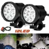 Motosiklet Aydınlatma Yardımcı Motosiklet Farları 12CHIPS 1280V Flaşör Ön Spotlights LED Işıklar Faros Moto Farol Sisli Lensler X0728