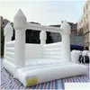 Insufláveis de publicidade 4.5X4.5 15X15Ft Fl Pvc Modern Kids Adt Inflatable White Bounce House Castelo insuflável de grau comercial Ce Weddi Otyf5