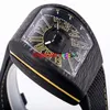 Män av högsta kvalitet Vanguard Watches Automatic Auto Date Watch Mens Black Dial Carbon Fiber Rubber Man Clock Men's Sports Wristw294J