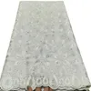 Été africain femme occasion fête 2023 haute qualité coton tissu dentelle tissu avec strass dernière 5 yards broderie femmes robe de soirée nigérian YQ-8011