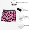 Underbyxor män boxare shorts trosor rosa leopard djurtryck andas underkläder man rolig plus storlek 230727