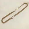 Modebrev 14K Gold Cuban Link Chain Necklace Choker för män och kvinnoälskare Gift Hip Hop Jewelry NRJ310T