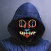 Demon Slayer Glowing El Wire Mask Kimetsu No Yaiba شخصيات Cosplay Assume Assumeory اليابانية أنيمي فوكس هالوين LED Mask ZT0728