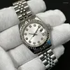Zegarek na rękę Modne automatyczne zegarek dla kobiet NH05 Ruch 26 mm obudowa szafirowa kryształowy czysty tarczę z wodoodporną sukienką diamentów