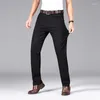 Jeans da uomo Summer Thin Straight Black Youth Casual Pants 2023 Business