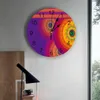 Wandklokken Patroon Kleurrijke India Slaapkamer Klok Grote Moderne Keuken Eetkamer Ronde Horloges Woonkamer Horloge Home Decor