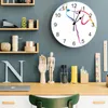 Wall Clocks Dog Butterfly Colorful Animal Bedroom Clock Large Modern Kitchen Dinning Round Living Room Watch Home Decor