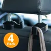 4 PACK Car Headrest Hooks Vehicle Universal Car Organizer Car Back Seat Headrest Hanger Holder Hook for Bag Purse Cloth Grocery230N