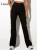 Damesjeans Dames hoge taille bruine stretch jeans rechte pijpen broek met zakken straatkleding sexy strakke katoenen spijkerbroek Z230728