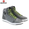 SCOYCO 016 Calzado de moto Botas Hombre Gris Ropa de moda casual Zapatos Transpirable Antideslizante Equipo de protección Botas De Motociclista332T