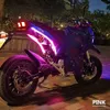 Oświetlenie motocyklowe 2PCSMOTORCYCLE LED Skanowanie LED Flowing Water Turning Dekoracyjna miękka modyfikacja światła Wodoodporna kolorowa motocross Mototaillight X0728