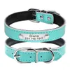 Leather Dog Collar Inner Padded Custom Personalized Dog Collars with Engraved Nameplate ID Tag For Small Medium Dogs L230620
