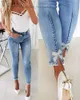 Women's Jeans High quality zipper design with bow details jeans with high waist and sexy push up ultra-thin pants Z230728