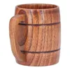 Mugs Coffee Cup Eco Friendly Multipurpose Wooden Harmless 300ml Beer Mug With Handle For KTV Household