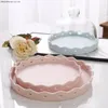 Plates Transparent Glass Cover Cake Plate Ceramic Tableware Bread Fruit Dessert Table Display Stand Restaurant Supplies