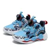 Fashion Boys Basketball Shoes Kids Casual Sneakers Leather Sports Trainers For Children Blue Black Red Color