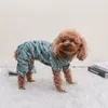 Abbigliamento per cani Impermeabile per chihuahua con stampa di cartoni animati con cappuccio Tuta da esterno impermeabile per animali domestici per cani di piccola taglia Poncho per cuccioli riflettente leggero