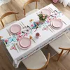 Mantel de mesa con estampado moderno, manteles rectangulares para mesa, decoración de boda, mantel impermeable para mesas de comedor R230726