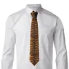 Bow slipsar unikt tiger tryck slips vild djur päls män nack tryckt blus polyester silkes party cravat