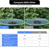 Garden Decorations Solar Fountain Water Pump with color LED Lights for Bird Bath 3W 7 Nozzles 4 Fixers Floating Pond Tank 230727