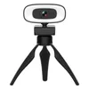 Webcam portatile girevole di grado con microfono per riunioni, computer portatile, webcam, videocamera, registrazione video grandangolare