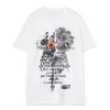 T-shirts pour hommes Y3 T-shirt à manches courtes imprimé floral et côtelé vêtements unisexes T-shirts pour homme hauts T-shirts surdimensionnés à col rond ample
