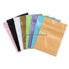 Packing Bags 100Pcs/Lot Mti Colors Resealable Zipper Bag Plastic Smell Proof Food Storage Aluminum Foil Pouch Self Seal Coffee Tea Pac Ot5Xe