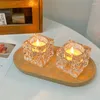 Candle Holders Candlestick Holder Table Centerpiece Home Wedding Desktop Glass Decoration Nordic Storage Box