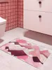 Tapijten Roze Marmer Gedrukt Bad Keuken Entree Deur Mat Tapijt Deurmat Indoor Vloermatten Kleurrijke Antislip Tapijt Thuis decor R230728