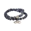 Konst och hantverk Bangle Men Armband Natural Moonstone Bead Tibetan Buddha Chakra Lava Stone Diffuser Armelets smycken gåva Drop Deliv Dhvye