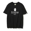 A Bathing Ape Shirt Summer New Short Sleeved Men Women's Casual Loose Fitting Round Neck Bathing Ape T-Shirts Black