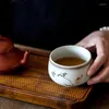 Koppar tefat 150 ml pastrol fågelvattenmugg zen keramisk grönt te kopp retro singel master handgjorda teacup hushåll skål heminredning