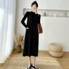 Casual Dresses Women Autumn Winter Two Piece Set Vintage V Neck Single Breasted Vest Dress Långärmad tröja Pullover Suit