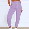 Gym Clothing Women's Solid Color Casual Sports Tie Up Waist With H Sweater Material Snap Pants Beach For Women