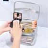 Cosmetic Bags Cases Transparent Bag Female Net Celebrity Largecapacity Travel Girl Portable Waterproof Wash Storage 230727