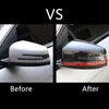 Decoração da capa do espelho retrovisor do carro adesivos de acabamento para mercedes benz c w204 2010-13 e w212 2009-15 fibra de carbono cor decalques2825
