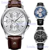 MAURICE LACROIX Ben Tao Series Three-eye Chronograph Fashion Casual Top Luxury Leather Gift T230728