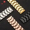 Bracelets de montre 18 19 20 21 22mm 23mm 24mm 25mm Bracelet en acier inoxydable massif Montre en métal Boucle pliante Bracelet de remplacement Accessoires 230728