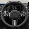 Car Steering Wheel Cover Black Suede For M Sport F30 F31 F34 X5 F15 M50d X6 F16 M50d F20 F21 M135i M140i F32 F33 F36 X1 F48239Q