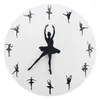 Wall Clocks Simple Acrylic Girl Ballet Dance 3D Creative Living Room Clock Home Decoration Quartz Bedroom Gift