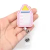 10 szt./Lot Cute Key Pierścień Pielęgniarka Akcesoria Pielęgniarnia Baby Pink Butelka Czuła się wsuta identyfikator odznaki pielęgniarki Pielęgniarka z klipsem z aligatorem