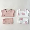 Set di abbigliamento MILANCEL Spring Baby Set Dot Print Infant Girls Sleeper Wear Babe Indoor Suit 230728