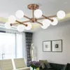 Pendant Lamps Room Decor Led Art Chandelier Lamp Light L61-Nordic Modern Minimalist Wrought Iron Warm Personalized Creative Ceiling