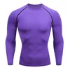 T-shirts voor heren Compressie hardloopshirt voor heren Fitness Strak Sportt-shirt met lange mouwen Training Joggen Shirts Gym Sportkleding Sneldrogende top 230727