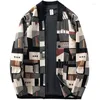 Männer Jacken Nische Design Senior Sinn Für Unregelmäßige Geometrie Ölgemälde Camouflage Hoodie Mantel Männliche Herbst Draußen Tragen Strickjacke Jacke